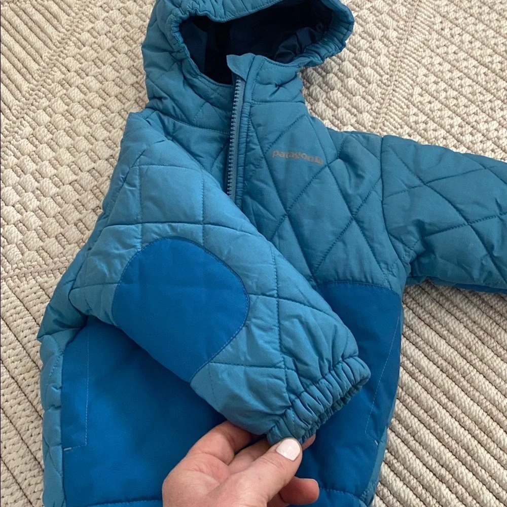 Patagonia Baby Puff Rider Jacket size 12 M in pristine condition turquoise